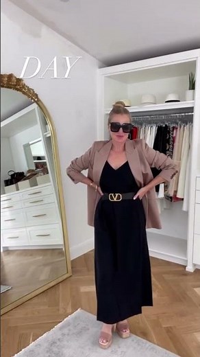 Transform Your Black Maxi Dress From Day to Night (Fashion Over 40) #Shorts