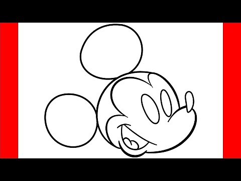 How To Draw Mickey Mouse Face - Step By Step Drawing