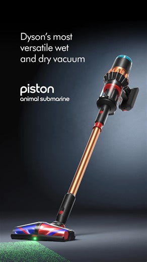 The new Dyson V16 Piston Animal Submarine wet and dry vacuum. Easily switch between dry or wet cleaning with remote release. | Dyson