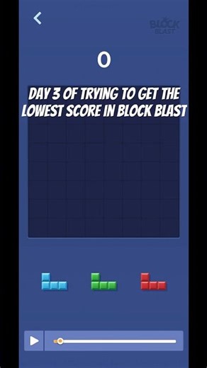 Day 3 of trying to get the lowest score in #blockblast