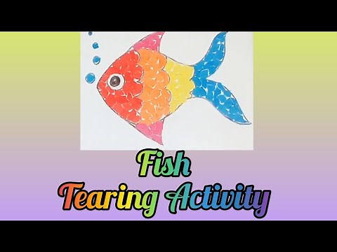 Fish Paper tearing activity || paper collage || Easy Arts & Crafts by Tonny