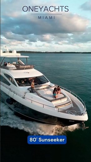 Luxury Yacht Experience in Miami 🛥️ | 80’ Sunseeker SMU #MiamiYachtrental