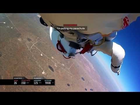 INSPIRATIONAL - Felix Baumgartner - Headcam footage space Jump!! FULL