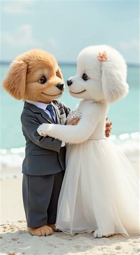 🇺🇸 Cutest Puppy Wedding Ever 💍🐶 | Adorable Beach Bride & Groom