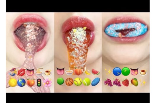 10.11asmr POP ROCKS SPRINKLE JELLY EMOJI FOOD COLLECTION