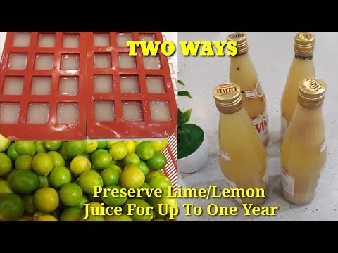 How to Store / Preserve Fresh Lime / Lemon Juice for Long Time - Two Methods