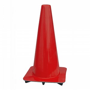 18" All Red Traffic Cones - 3 lbs (case of 20 cones)-trafficsafetywarehouse.com
