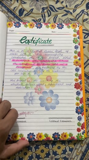 Project (Physics 12 CBSE)