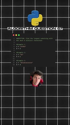 ALGORITHM QUESTION 67 #shorts #python #javascript #code