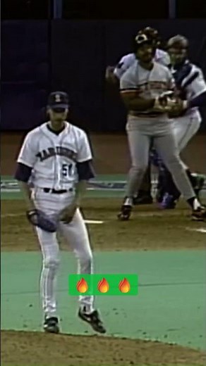 Throwback to when Big Unit blew away Cecil Fielder, deep into his 1st no-hitter! #mariners