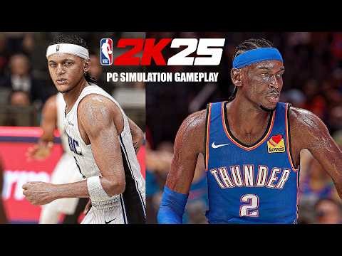 NBA 2K25 (PC) 2025-2026 MAGIC vs THUNDER Simulation modded broadcast cinematic gameplay