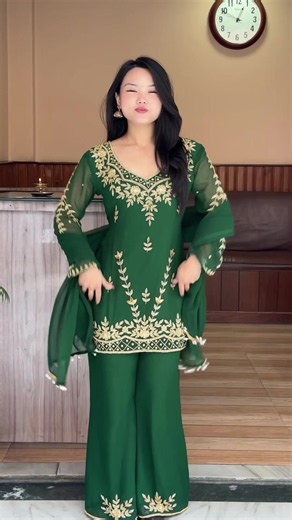Green 90s Kurtha Set - Green Kurtha Options | Cinderella Boutique