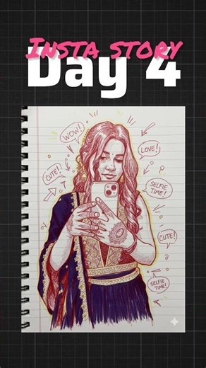 Create a STUNNING Hand Drawn Portrait in Red and Yellow Pen?