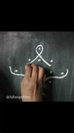 5x1 Dot Kolam✨l Simple Rangoli design#rangoli#kolam#sikkukolam #indianart#indianrangole#kolamart