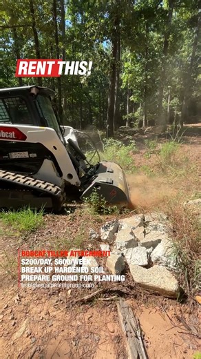 Rent this Bobcat tiller attachment for your skid steer