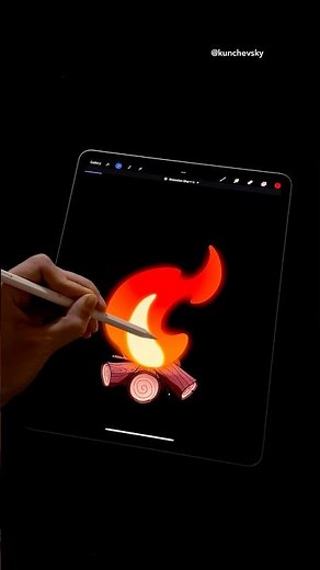 Best fire animating tips in Procreate 🔥😱 #procreate #animation