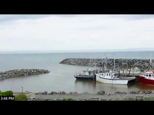 30-second time lapse of incoming tide at Bay of Fundy in Alma, New Brunswick