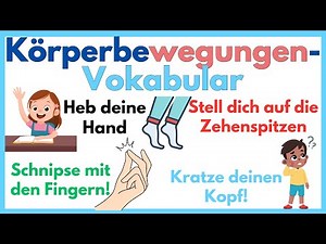 Learn German with Fun: Body Movements with Sentences | Simple German