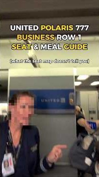 United Polaris 777-200 Row 1 Seat & Meal Review ✈️ #Shorts