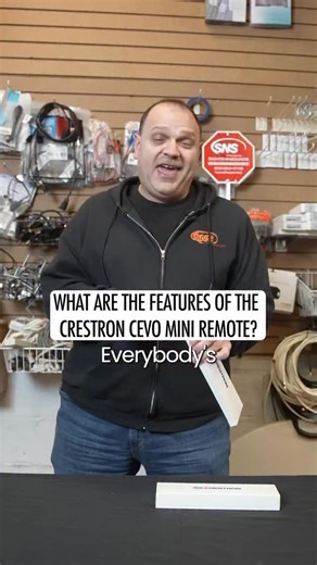 The Crestron Cevo Mini remote gives Long Island homeowners full control of streaming audio video lights and shades in one sleek handheld device with USB C wireless charging and customizable buttons so you dont need apps or touchscreens | Sights-N-Sounds