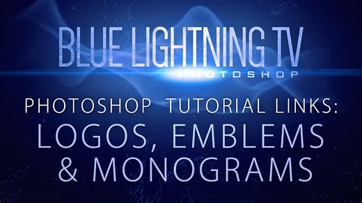 Logos, emblems and monograms: Photoshop tutorial links from Blue Lightning TV