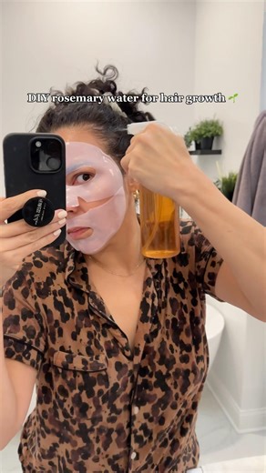 DIY rosemary water for hair growth 🌱#rosemarywater #hairgrowth #wellness #shorts