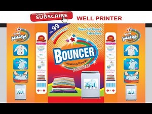 how to make packaging design ideas Bouncer Washing Powder tutorial coreldraw well printer
