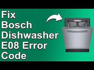 How To Fix Bosch Dishwasher E08 Error Code - Meaning, Causes, & Solutions (Ideal Fix)