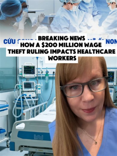 Important update for hourly healthcare workers! A recent lawsuit reveals the consequences of wage theft—$200 million awarded. Are you documenting your unpaid breaks and time inaccuracies? Don’t let this go unreported! Share your experiences! #WageTheft #HealthcareWorkers #NurseAdvocacy #MedicalAssistant #Texas #ImmigrationNews #fyp #NurseErica #Latino #BreakingNews