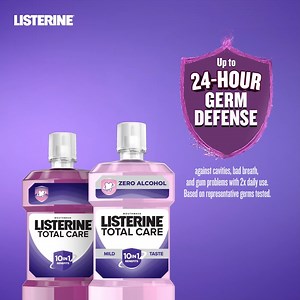 For complete mouth protection, use Listerine! With 2x daily use vs brushing alone ASC J0111P021325L | Listerine