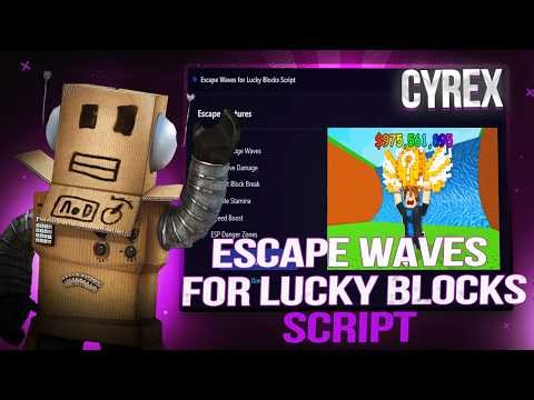 Escape Waves for Lucky Blocks Script 2026 | Auto Steal + Remove tsunami | Roblox Exploit