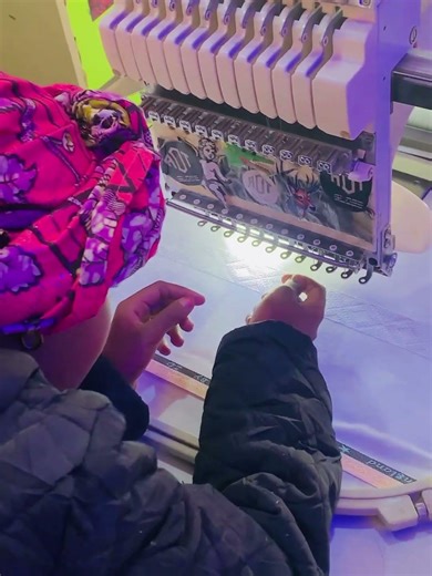 I teach our last born how to operate monogram machine #firstinmath #embroidery #viralvideo