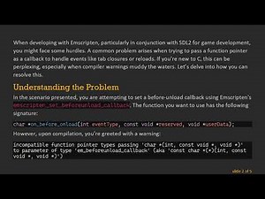 How to Properly Pass a C Function Pointer to Emscripten Callback