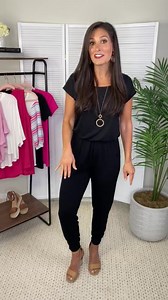 💥JB Original STEAL!!! OBSESSED💥 with this jumpsuit, we had it made just for you! You're going to love this piece! It has a solid black color you can wear everywhere, front pockets, ankle cuffs and an elasticized waist. Back keyhole closure with short sleeves. Made in the USA ! Small: Fits 4-6 Medium: Fits 8-10 Large: Fits 12 XL: Fits 14 Maddy is wearing a small and is 5'7" Jena is wearing a small and is 5'6" Available in SMALL, MEDIUM, LARGE, XL for only 19.00! To order: Comment Sold, Size Sty