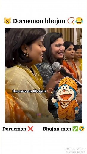 😂“Doraemon ne bhi kaha—‘Ab gadget nahi, bhajan hi kaam karega!’😭📿”#bhaktivibes #song #doremon #funny