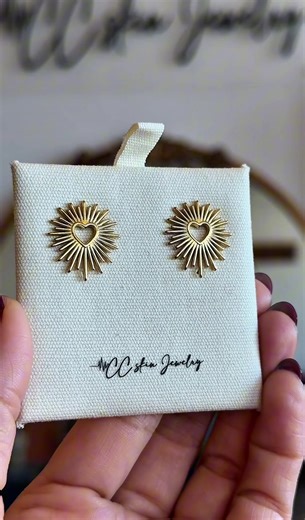 heart earrings collection 💛 available on our website ✨