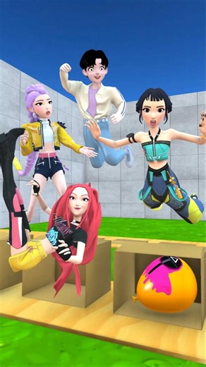 Don’t Jump on The Wrong Box Help Rumi vs Jinu Troll Zoey #shorts #funny #trending