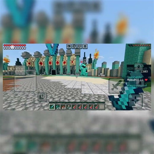 1V1 PVP IN BEST SERVER OF MINECRAFT 🍷☠️ #gamingvideos #minecraft