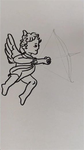 How to Draw Cupid with a Bow Valentine’s Day Short