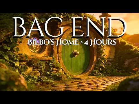Bag End Ambience | 4 Hours of Cozy Hobbit Music | The Hobbit & Lord of the Rings