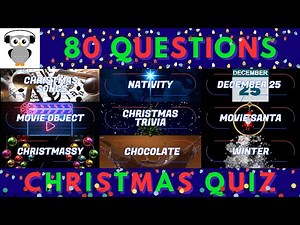 Christmas Quiz 8 Random Rounds | 80 Questions | Holiday Festive Trivia | Xmas Pub Quiz