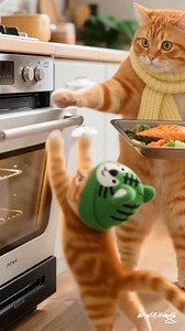 72K views · 4.3K reactions | Mama Cat & Tiger-Hat Kitten's Cooking ASMR | Making Perfect Christmas Treat ️✨  #cat #kitten #catlovers #cartoon #funny | Ayyeffvideoai | Facebook