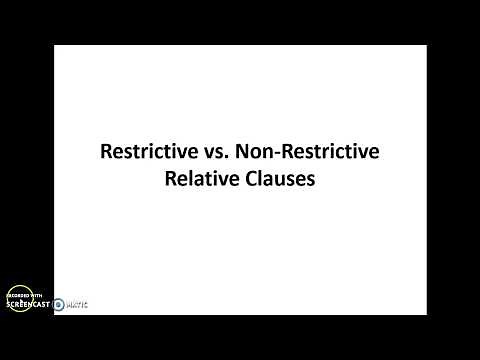 Commas or No Commas? Restrictive vs. Non-Restrictive Relative Clauses