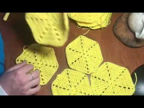 Crochet honeycomb blanket