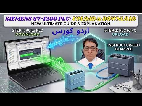How to Upload and Download Program from Siemens S7-1200 PLC | TIA Portal Tutorial