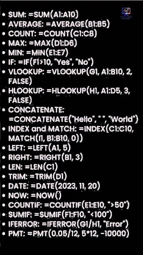 Excel Formula Hacks | Excel Tutorial #excel #exceltips #shorts