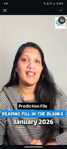 🚨 PTE Reading Fill in the Blanks – January 2026 Predictions! 🚨 Don’t miss these high-probability questions that can boost your Reading score fast 📈 If you’re planning to take PTE Academic / PTE Core in January 2026, this video is a must-watch ✅ 👉 Learn smart strategies, 👉 avoid common mistakes, 👉 score 79 faster 💬 Comment “RFB” for full practice PDFs 📩 DM us for 1-to-1 guidance --- 📌 Hashtags (Best for IG / FB / Threads) #PTE #PTEAcademic #PTECore #PTEReading #ReadingFillInTheBlanks | P