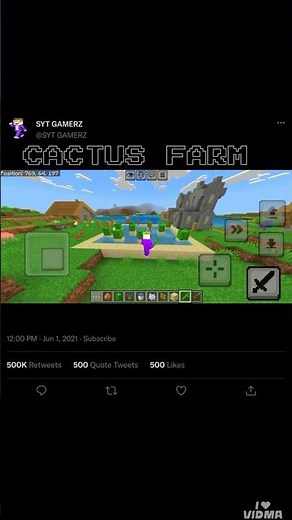 CACTUS FARM VIDEO #minecraft