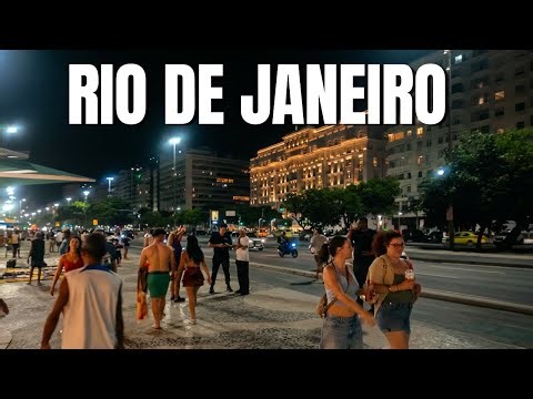 Walking the World's Most Famous Beach at Night | COPACABANA BEACH, Rio de Janeiro