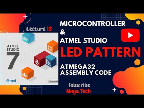 LED PATTERN in Atmega32 using ATMEL STUDIO Assembly & PROTEUS | Tutorial | Part 13